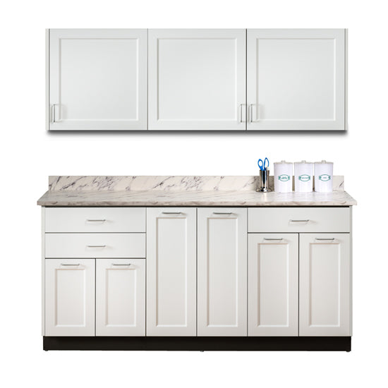 Clinton Industries - 8672-MW Furniture Package with 72"W Base & Wall Cabinets. Fashion Finish Ready Room My Way - Clinton Industries product image