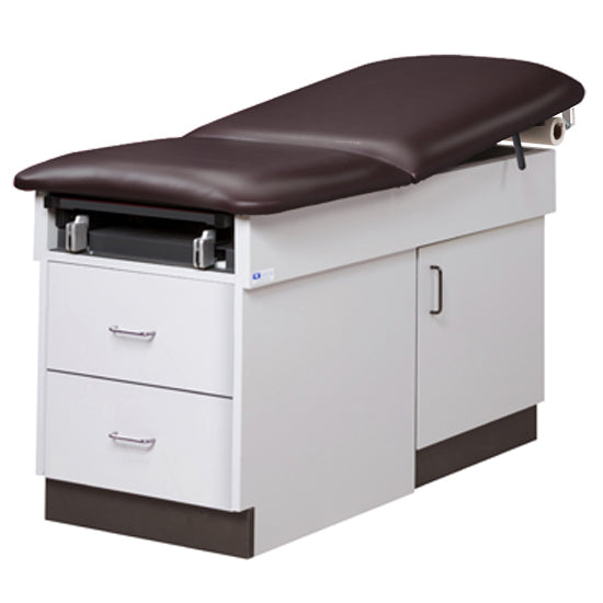 Clinton Industries - 8870 Family Practice Cabinet Exam Table w/ Adjustable Back & Stirrups - Clinton Industries product image