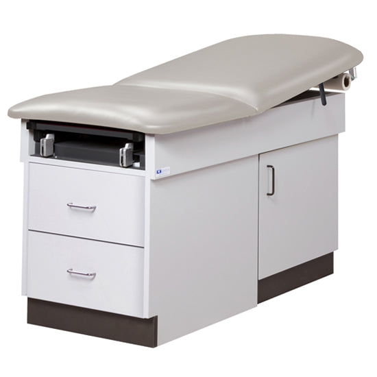 Clinton Industries - 8870 Family Practice Cabinet Exam Table w/ Adjustable Back & Stirrups - Clinton Industries product image