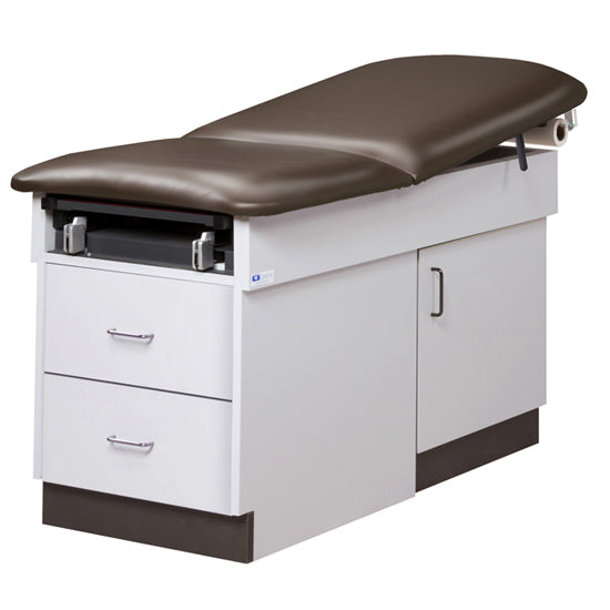 Clinton Industries - 8870 Family Practice Cabinet Exam Table w/ Adjustable Back & Stirrups - Clinton Industries product image