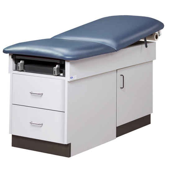 Clinton Industries - 8870 Family Practice Cabinet Exam Table w/ Adjustable Back & Stirrups - Clinton Industries product image