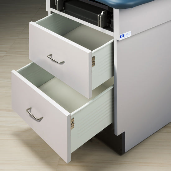 Clinton Industries - 8870 Family Practice Cabinet Exam Table w/ Adjustable Back & Stirrups - Clinton Industries product image