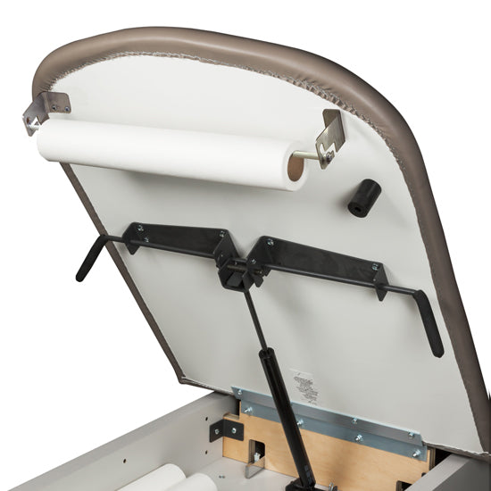 Clinton Industries - 8890 Family Practice Cabinet Exam Table w/ Adjustable Back, Stirrups & Step Stool - Clinton Industries product image