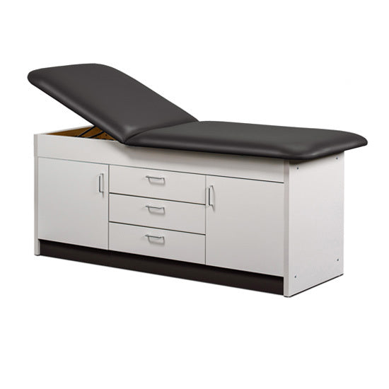 Clinton Industries - 91009-28 Cabinet Treatment Table w/ Adjustable Backrest, 2 Doors & 3 Drawers. 78"L x 27"W - Clinton Industries product image