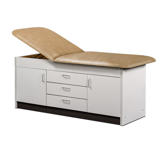 Clinton Industries - 91009-28 Cabinet Treatment Table w/ Adjustable Backrest, 2 Doors & 3 Drawers. 78"L x 27"W - Clinton Industries product image