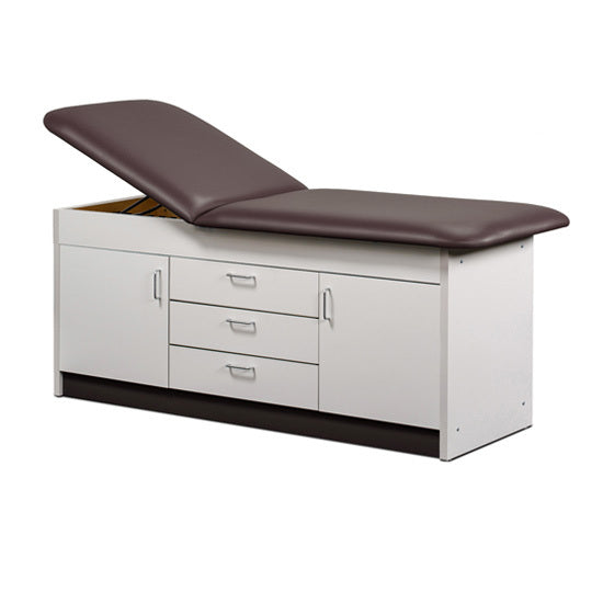 Clinton Industries - 91009-28 Cabinet Treatment Table w/ Adjustable Backrest, 2 Doors & 3 Drawers. 78"L x 27"W - Clinton Industries product image