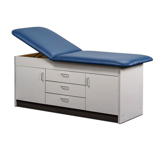 Clinton Industries - 91009-30 Cabinet Treatment Table w/ Adjustable Backrest, 2 Doors & 3 Drawers. 72"L x 30"W - Clinton Industries product image