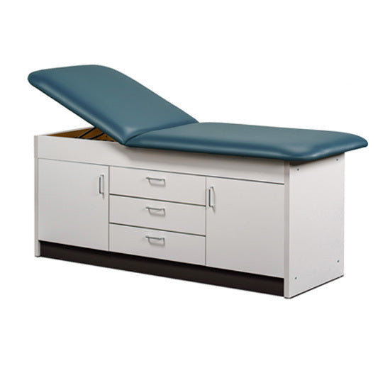Clinton Industries - 91009-27 Cabinet Treatment Table w/ Adjustable Backrest, 2 Doors & 3 Drawers. 72"L x 27"W - Clinton Industries product image