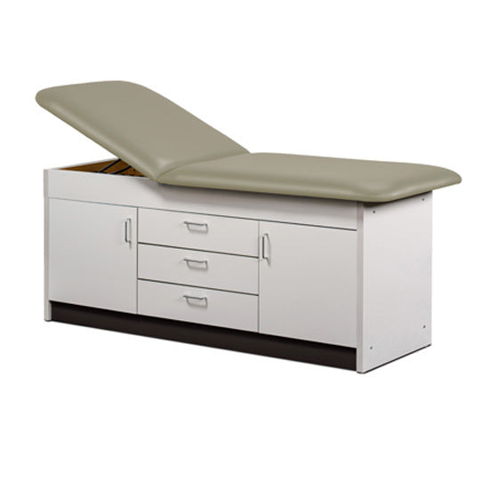 Clinton Industries - 91009-28 Cabinet Treatment Table w/ Adjustable Backrest, 2 Doors & 3 Drawers. 78"L x 27"W - Clinton Industries product image