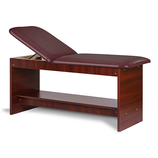 Clinton Industries - 91020-27 Treatment Table w/ Shelf & Adjustable Back. 27"W. Panel Leg - Clinton Industries product image