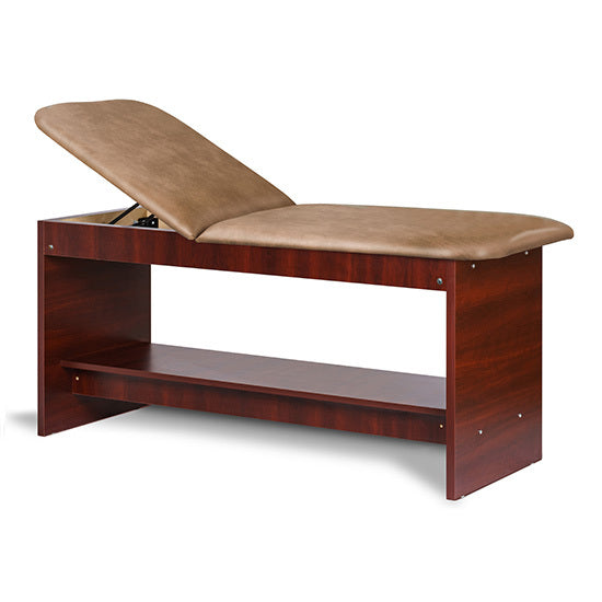 Clinton Industries - 91020-27 Treatment Table w/ Shelf & Adjustable Back. 27"W. Panel Leg - Clinton Industries product image