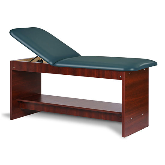 Clinton Industries - 91020-27 Treatment Table w/ Shelf & Adjustable Back. 27"W. Panel Leg - Clinton Industries product image