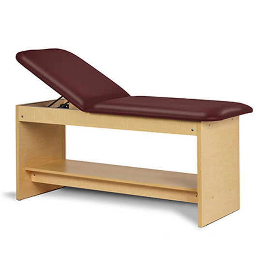 Clinton Industries - 91020-30 Treatment Table w/ Shelf & Adjustable Back. 30"W. Panel Leg - Clinton Industries product image