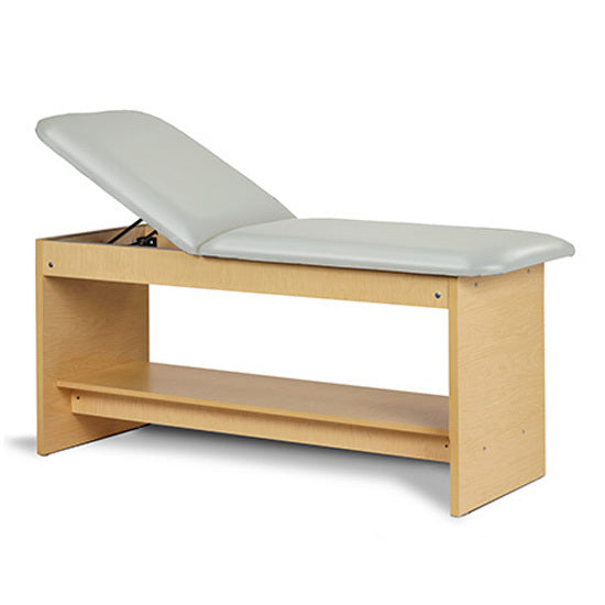 Clinton Industries - 91020-27 Treatment Table w/ Shelf & Adjustable Back. 27"W. Panel Leg - Clinton Industries product image