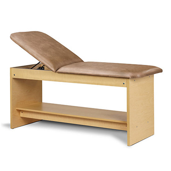 Clinton Industries - 91020-30 Treatment Table w/ Shelf & Adjustable Back. 30"W. Panel Leg - Clinton Industries product image