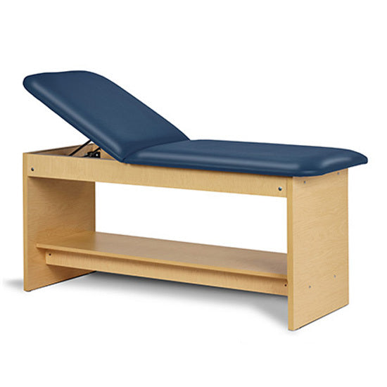 Clinton Industries - 91020-27 Treatment Table w/ Shelf & Adjustable Back. 27"W. Panel Leg - Clinton Industries product image