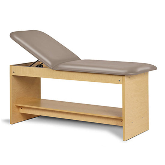 Clinton Industries - 91020-27 Treatment Table w/ Shelf & Adjustable Back. 27"W. Panel Leg - Clinton Industries product image