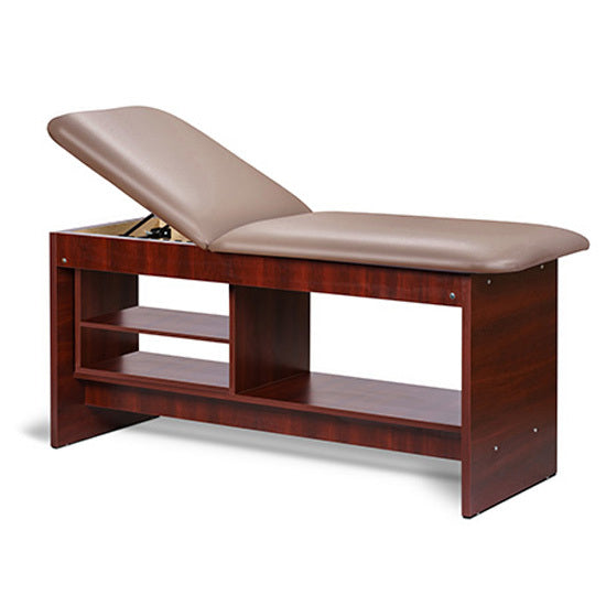 Clinton Industries - 91030-30 Treatment Table w/ Shelving & Adjustable Back. Panel Leg. 30" Wide - Clinton Industries product image
