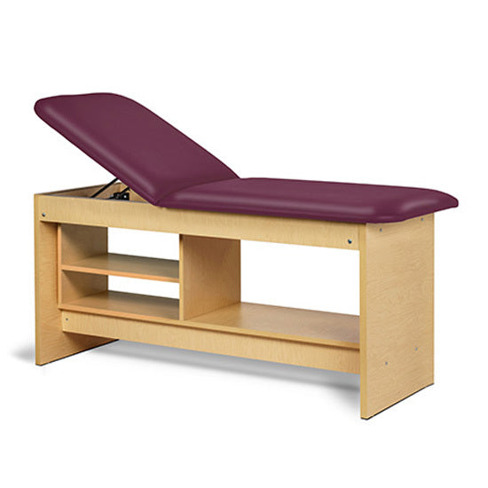 Clinton Industries - 91030-30 Treatment Table w/ Shelving & Adjustable Back. Panel Leg. 30" Wide - Clinton Industries product image