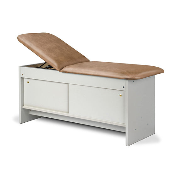 Clinton Industries - 91040-38 Cabinet Treatment Table w/ Adjustable Backrest, Sliding Doors & Pull-out Leg Rest. Panel Leg. 78"L x 30"W - Clinton Industries product image