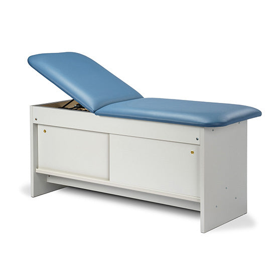 Clinton Industries - 91040-38 Cabinet Treatment Table w/ Adjustable Backrest, Sliding Doors & Pull-out Leg Rest. Panel Leg. 78"L x 30"W - Clinton Industries product image