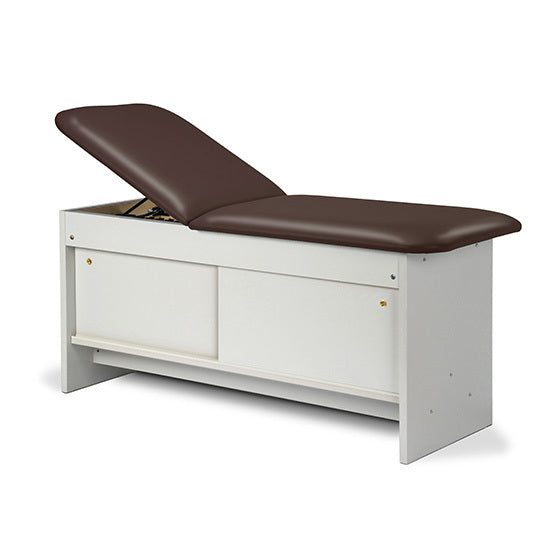 Clinton Industries - 91040-38 Cabinet Treatment Table w/ Adjustable Backrest, Sliding Doors & Pull-out Leg Rest. Panel Leg. 78"L x 30"W - Clinton Industries product image