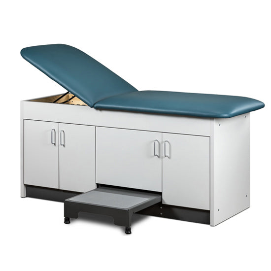 Clinton Industries - 9704-27 Cabinet Treatment Table w/ Adjustable Back, 4 Doors & Step Stool. 400lbs Capacity. 27"W - Clinton Industries product image