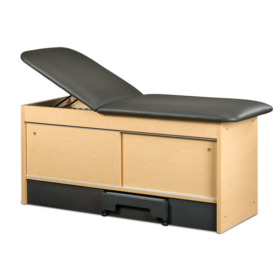 Clinton Industries - 9777-30 Cabinet Treatment Table w/ Adjustable Back, 2 Sliding Doors & Step Stool. 400lbs Capacity. 72"L x 30"W - Clinton Industries product image