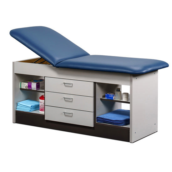 Clinton Industries - 98013-28 Cabinet Treatment Table w/ Adjustable Backrest, 4 Shelves & 3 Drawers. 78"L x 27"W - Clinton Industries product image
