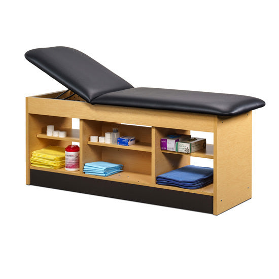 Clinton Industries - 98022-27 Cabinet Treatment Table w/ Adjustable Backrest & 6 Shelves. 72"L x 27"W - Clinton Industries product image