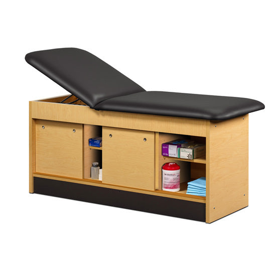 Clinton Industries - 98044-27 Cabinet Treatment Table w/ Adjustable Backrest, 6 Shelves & 4 Sliding Doors. 72"L x 27"W - Clinton Industries product image