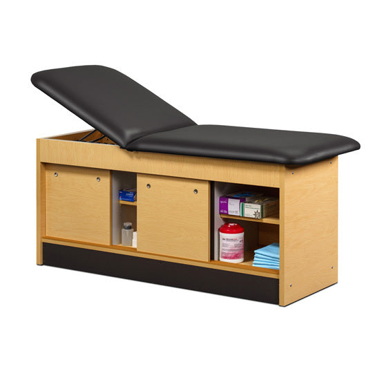 Clinton Industries - 98044-38 Cabinet Treatment Table w/ Adjustable Backrest, 6 Shelves & 4 Sliding Doors. 78"L x 30"W - Clinton Industries product image