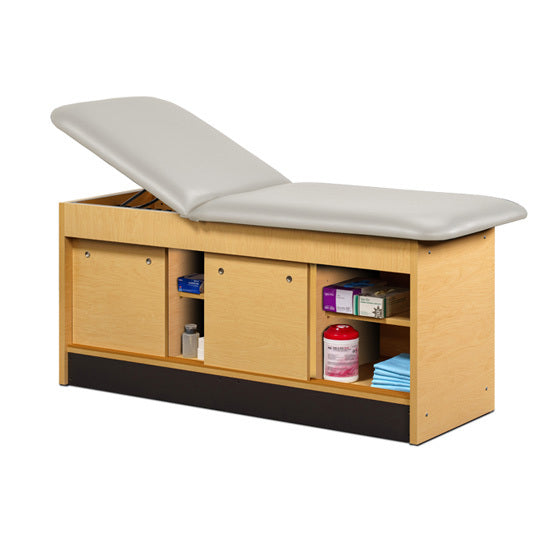 Clinton Industries - 98044-38 Cabinet Treatment Table w/ Adjustable Backrest, 6 Shelves & 4 Sliding Doors. 78"L x 30"W - Clinton Industries product image