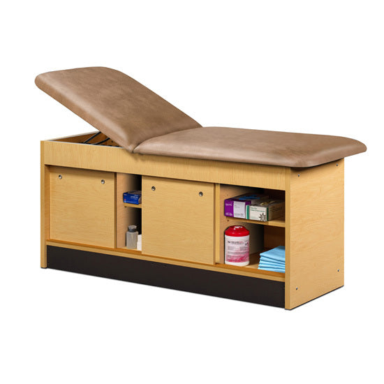 Clinton Industries - 98044-30 Cabinet Treatment Table w/ Adjustable Backrest, 6 Shelves & 4 Sliding Doors. 72"L x 30"W - Clinton Industries product image