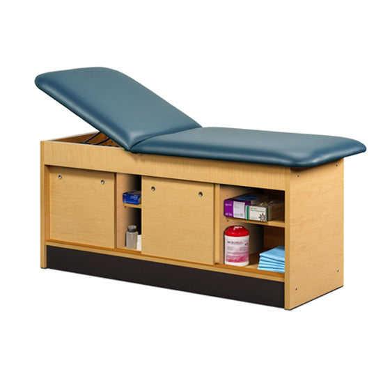 Clinton Industries - 98044-38 Cabinet Treatment Table w/ Adjustable Backrest, 6 Shelves & 4 Sliding Doors. 78"L x 30"W - Clinton Industries product image