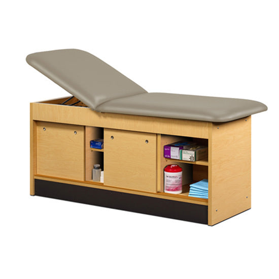 Clinton Industries - 98044-27 Cabinet Treatment Table w/ Adjustable Backrest, 6 Shelves & 4 Sliding Doors. 72"L x 27"W - Clinton Industries product image