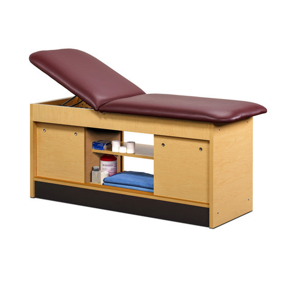 Clinton Industries - 98044-30 Cabinet Treatment Table w/ Adjustable Backrest, 6 Shelves & 4 Sliding Doors. 72"L x 30"W - Clinton Industries product image