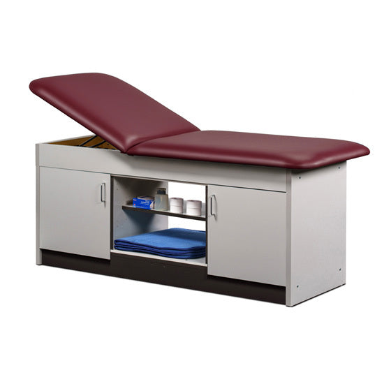 Clinton Industries - 98074-30 Cabinet Treatment Table w/ Adjustable Backrest, 6 Shelves & 2 Doors. 72"L x 30"W - Clinton Industries product image