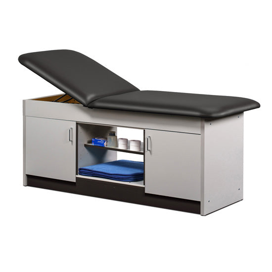 Clinton Industries - 98074-30 Cabinet Treatment Table w/ Adjustable Backrest, 6 Shelves & 2 Doors. 72"L x 30"W - Clinton Industries product image