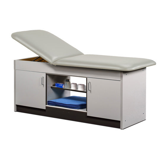 Clinton Industries - 98074-30 Cabinet Treatment Table w/ Adjustable Backrest, 6 Shelves & 2 Doors. 72"L x 30"W - Clinton Industries product image