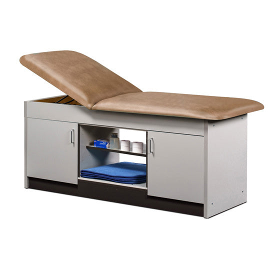 Clinton Industries - 98074-38 Cabinet Treatment Table w/ Adjustable Backrest, 6 Shelves & 2 Doors. 78"L x 30"W - Clinton Industries product image