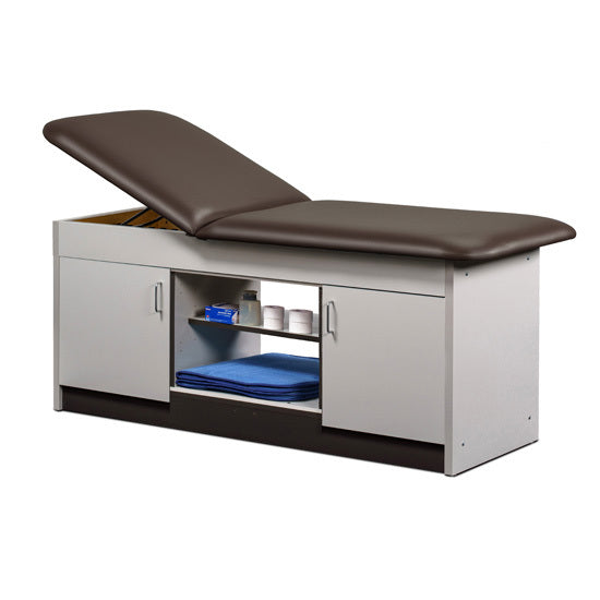 Clinton Industries - 98074-28 Cabinet Treatment Table w/ Adjustable Backrest, 6 Shelves & 2 Doors. 78"L x 27"W - Clinton Industries product image