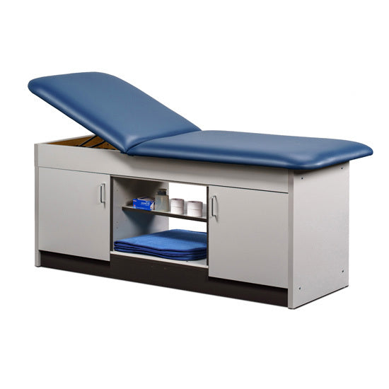 Clinton Industries - 98074-38 Cabinet Treatment Table w/ Adjustable Backrest, 6 Shelves & 2 Doors. 78"L x 30"W - Clinton Industries product image