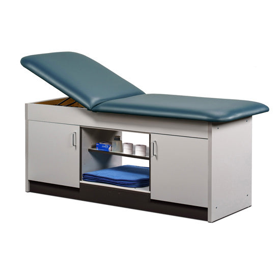 Clinton Industries - 98074-28 Cabinet Treatment Table w/ Adjustable Backrest, 6 Shelves & 2 Doors. 78"L x 27"W - Clinton Industries product image
