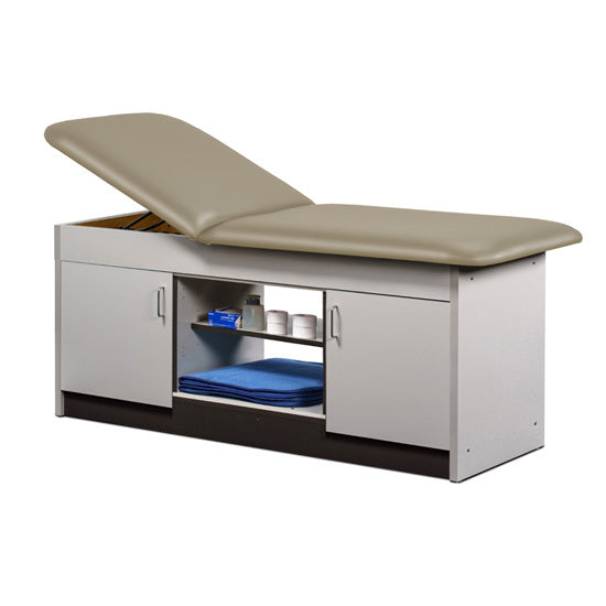 Clinton Industries - 98074-30 Cabinet Treatment Table w/ Adjustable Backrest, 6 Shelves & 2 Doors. 72"L x 30"W - Clinton Industries product image