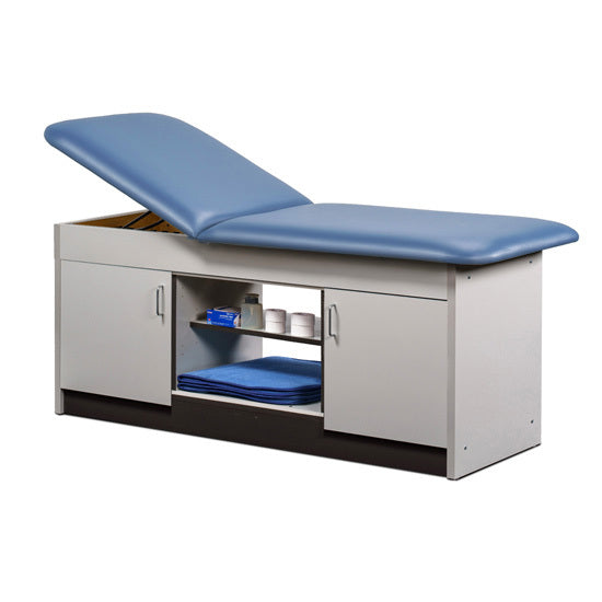 Clinton Industries - 98074-38 Cabinet Treatment Table w/ Adjustable Backrest, 6 Shelves & 2 Doors. 78"L x 30"W - Clinton Industries product image