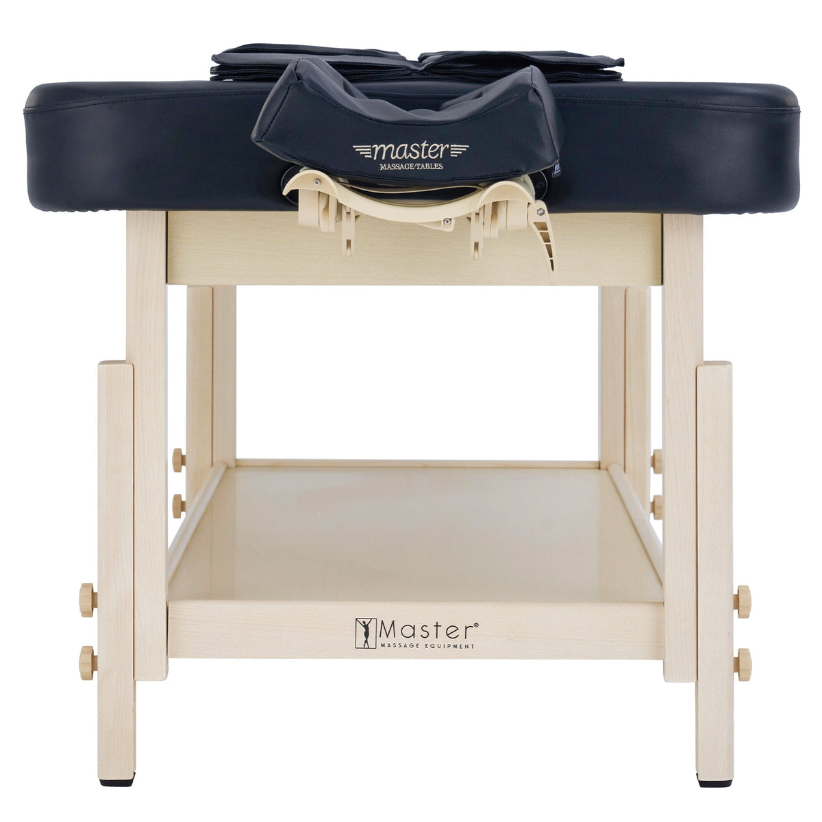 Master Massage - 30” AirMaster Full Body Stretching Airwave Stationary Massage Table with Airbags. 3D Lumbar Traction - Neck, Back, Waist, Hip Relaxation & Pain Relief for Professional & Home Use Chiropractic Table (Natual color frame)