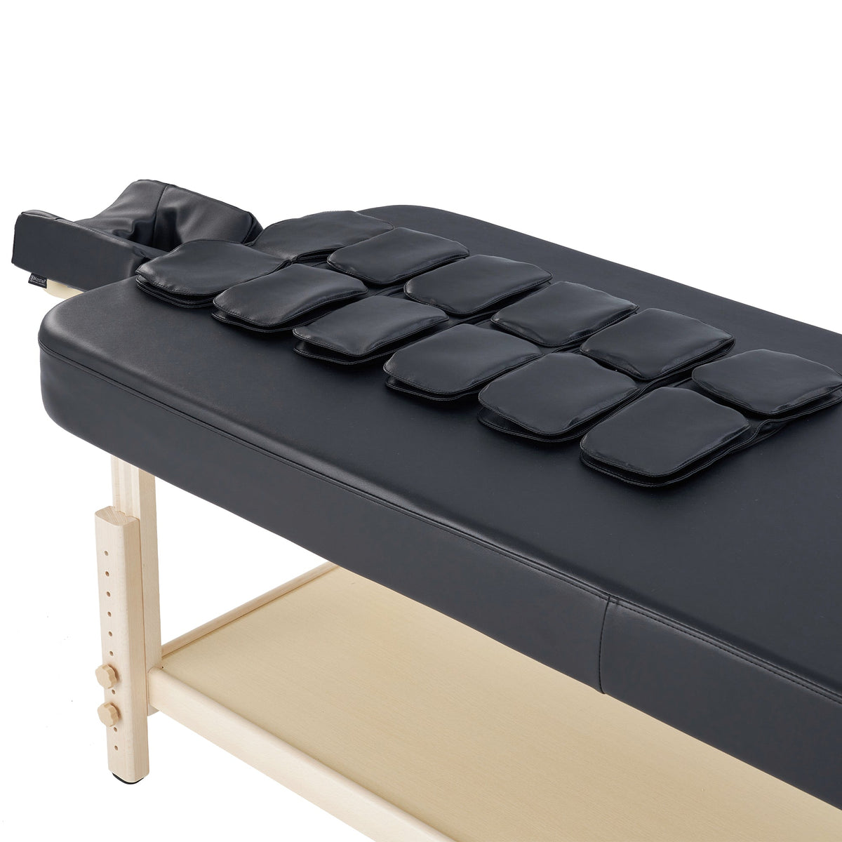 Master Massage - 30” AirMaster Full Body Stretching Airwave Stationary Massage Table with Airbags. 3D Lumbar Traction - Neck, Back, Waist, Hip Relaxation & Pain Relief for Professional & Home Use Chiropractic Table (Natual color frame)