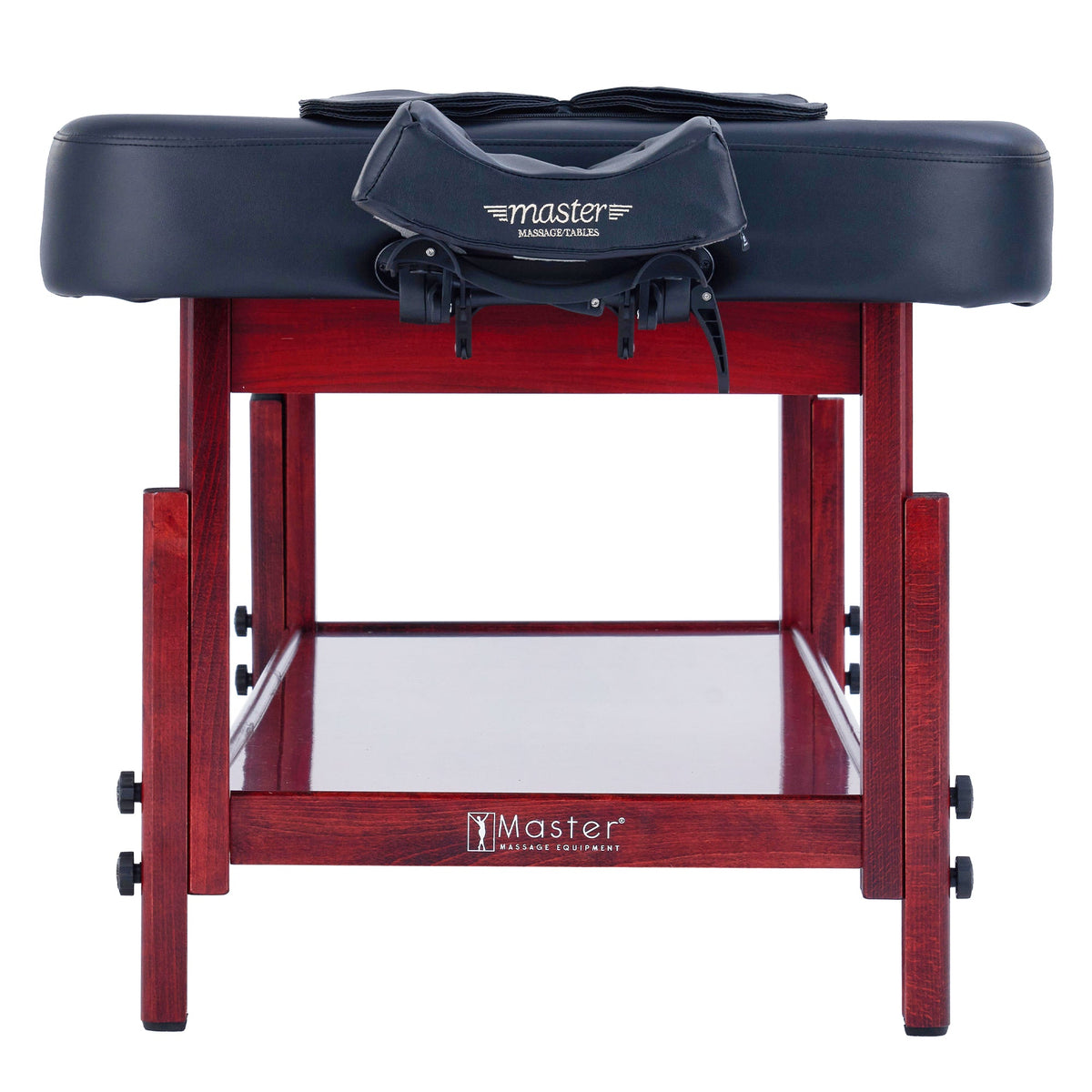 Master Massage - 30” AirMaster Full Body Stretching Airwave Stationary Massage Table with Airbags. 3D Lumbar Traction - Neck, Back, Waist, Hip Relaxation & Pain Relief for Professional & Home Use Chiropractic Table (Mahogany color frame)