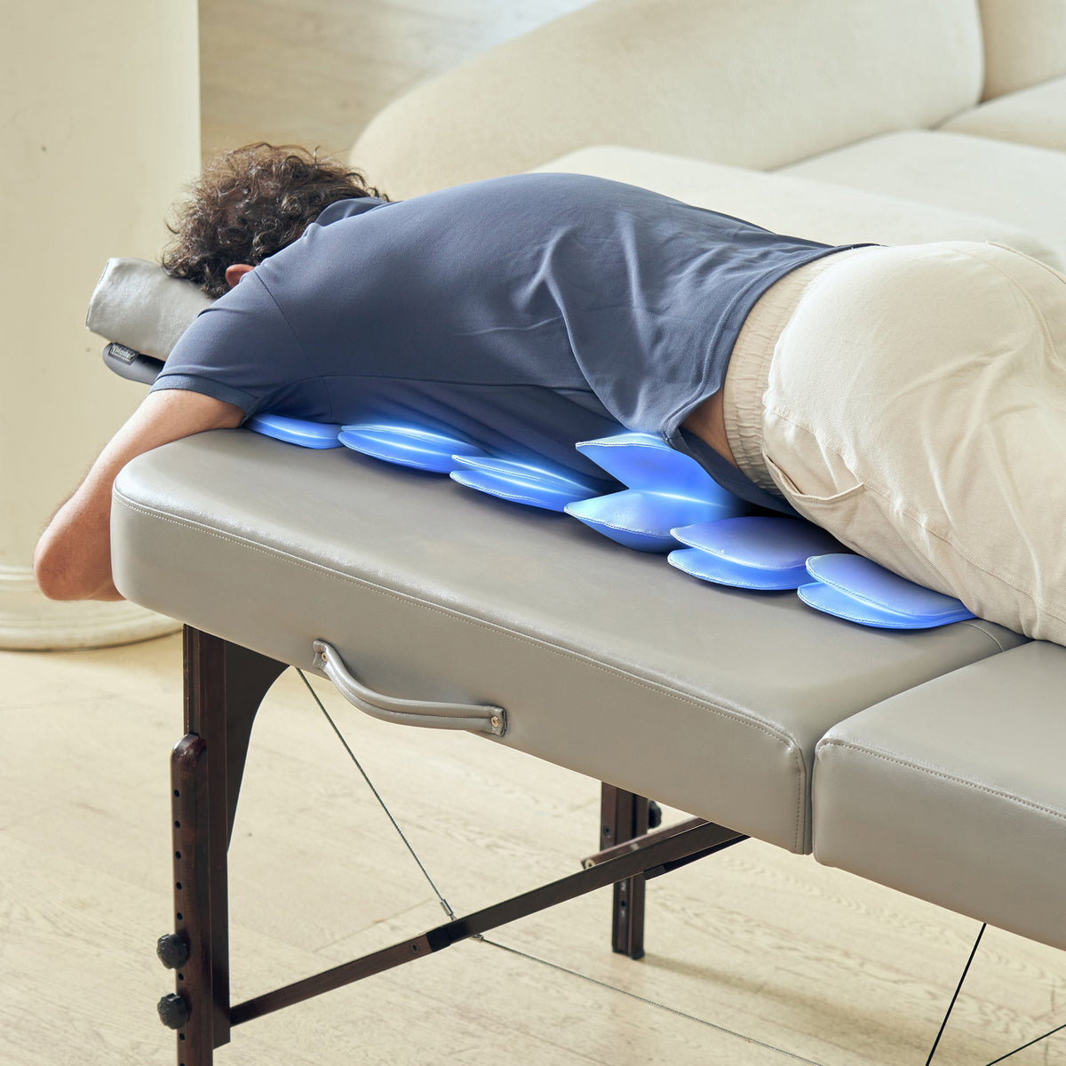 Master Massage - 30” Bristol Airwave Full Body Stretching Portable Massage Table with Reiki Panel and Airbags . 3D Lumbar Traction - Neck, Back, Waist, Hip Relaxation & Pain Relief for Professional& Home Use Chiropractic Table (Dove Grey)